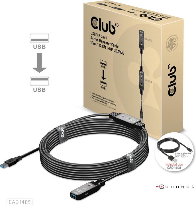 Club 3D USB A – USB A (10 m, USB 3.2)