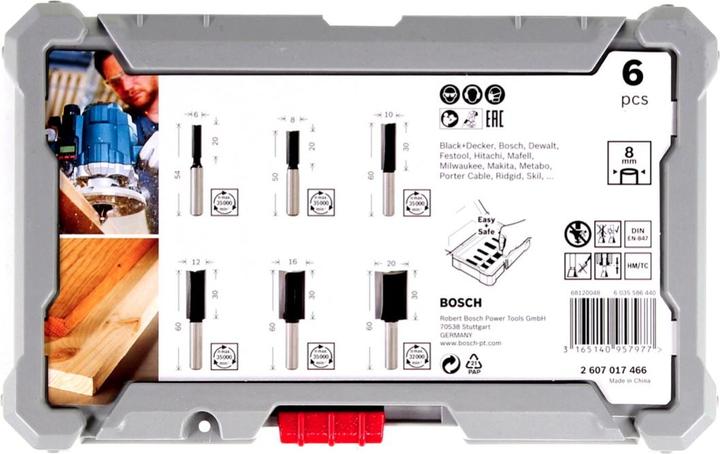 Immagine prodotto Bosch Professional Zubehör Set di frese per scanalatura con gambo da 8 mm