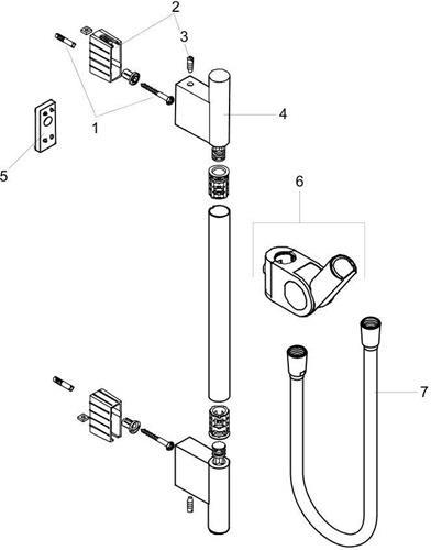 Actual product image hansgrohe Axor Uno² shower bar 0.90 m