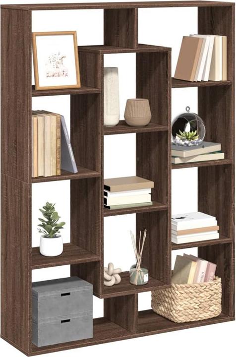 Produktbild VidaXL Bücherregal Raumteiler Wandregal Standregal Regal Braun Eichen-Optik