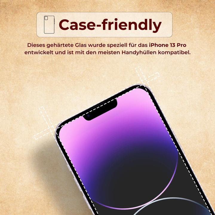Produktbild Protectorking 3x echtes Tempered 9H Panzerhartglas 3D KLAR (1 Stück, Apple iPhone 13 Pro)