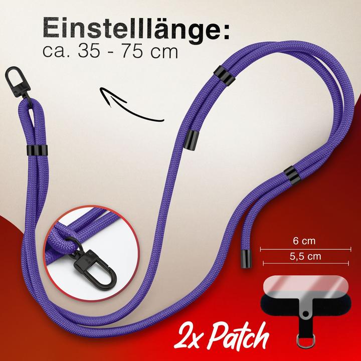 Actual product image Nalia HoldMe Lanyard Handykette - Universal Trageband für Smartphones - Verstellbar, Soft & Elastisch