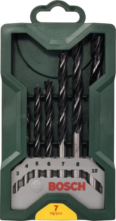 Produktbild Bosch Zubehör Mini-X-Line-Holzbohrer-Set, 7-teilig (8 mm, 10 mm, 4 mm, 3 mm, 5 mm, 6 mm, 7 mm)