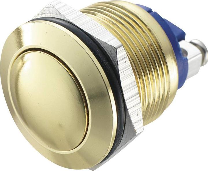 Actual product image Tru Components 701262 GQ 19B-G Vandalism-protected pushbutton 48 V/DC 2 A 1