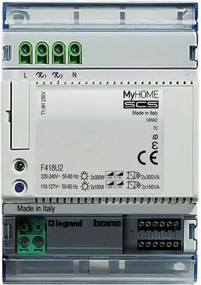 Produktbild Bticino SCS Universaldimm. Reg F418U2 2X300Va F418U2