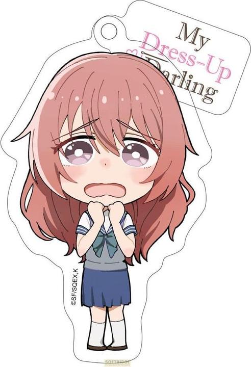 Actual product image Sakami My Dress-Up Darling acrylic keyring pendant Shinju Chibi Style 8 cm
