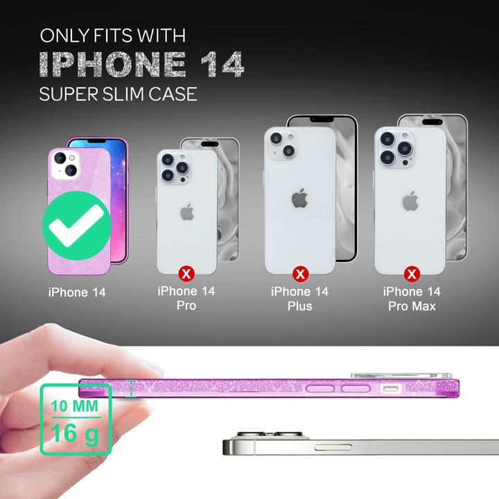 Actual product image Nalia Glitter cover (Apple iPhone 14)