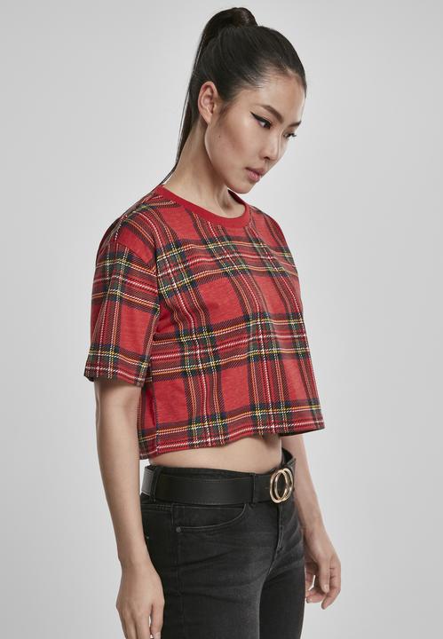 Produktbild Urban Classics Ladies AOP Tartan Short Oversized Tee (XS)