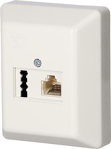 Image du produit Ze-Kom ZE 10x boîte combinée UAE1x8(6)/TAE1x6F+N AP blanc pur, 10 pièces UE