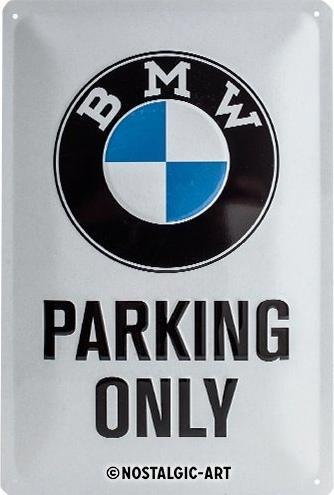 Immagine prodotto Nostalgic-Art Merchandising Cartello BMW Parking Only 20 x 30 cm, metallo (20 x 30 cm)