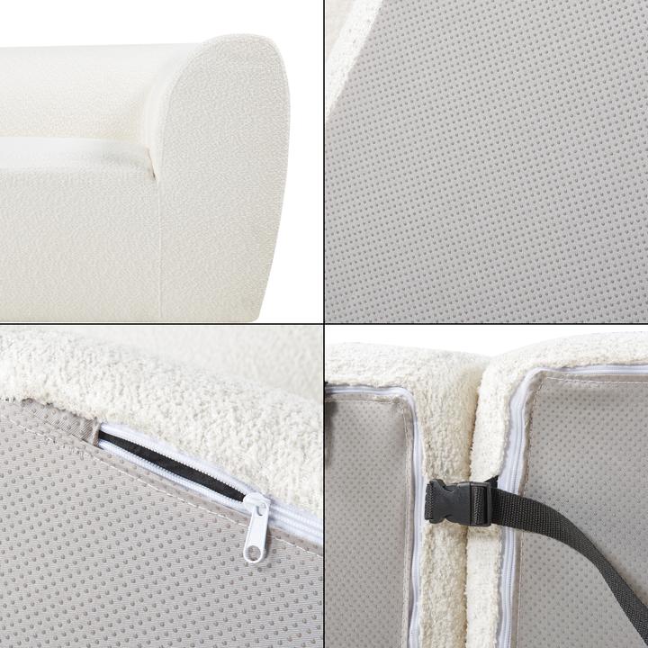 Immagine prodotto En.Casa Modular Sofa 2-Sitzer Hurvas Bouclé Cremeweiss