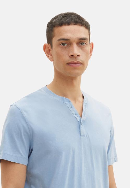 Actual product image Tom Tailor T-Shirt Kurzarmshirt mit Henley-Ausschnitt und ausgewaschener Optik (XXL)