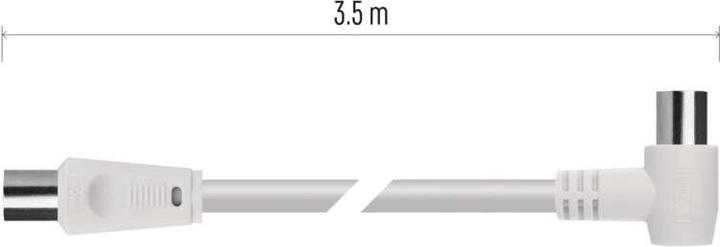 Produktbild Emos Antennen-Koaxialkabel, geschirmt 3,5m – Winkelstecker (Antennenkabel)