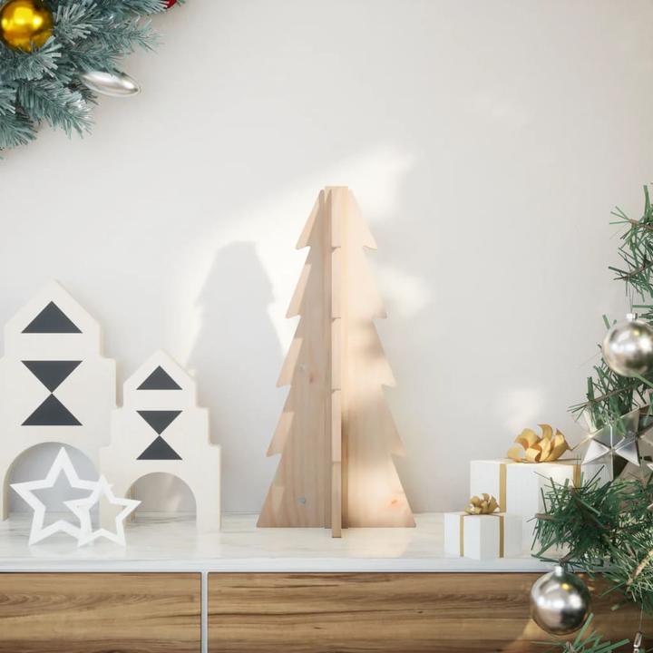 Produktbild VidaXL Weihnachtsbaum Holz Tannenbaum Deko Holzbaum 49cm Massivholz Kiefer