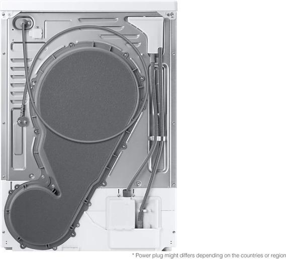 Actual product image Samsung DV80T5220TT Heat Pump Tumble Dryer (8 kg, Left)