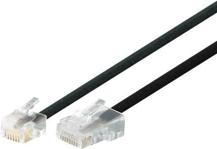 Immagine prodotto Tecline Cavo di connessione modulare, RJ11 St. (6P4C) / RJ45 St. (8P4C), nero, 6,0 m Per collegare i