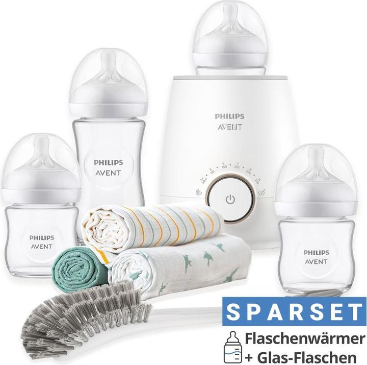 Produktbild Philips Avent Flaschenwärmer & Babykostwärmer Premium Starter-Set Glas Natural 9-tlg. -