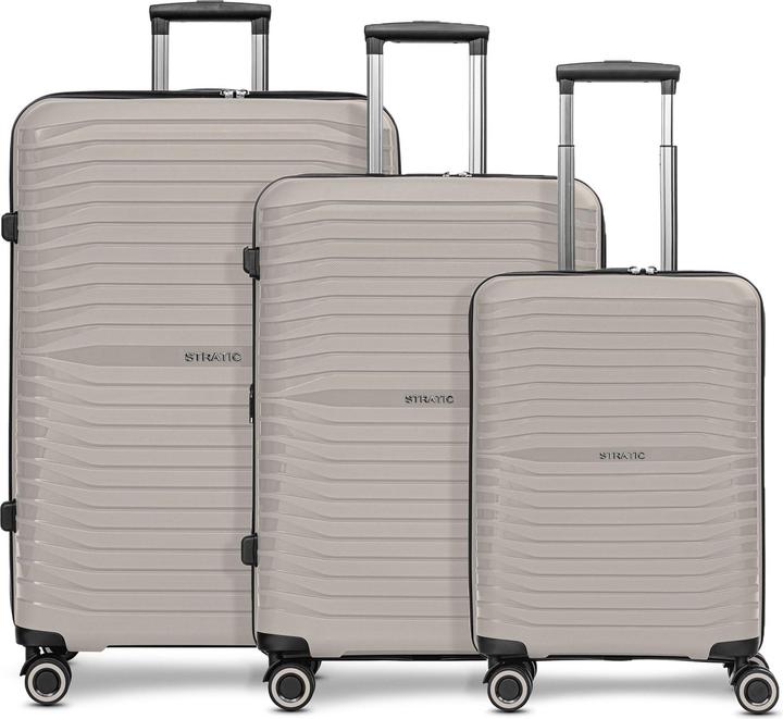 Produktbild Stratic Shine 4 Rollen Kofferset 3-teilig mit Dehnfalte (193 l, XL (ab 115l))
