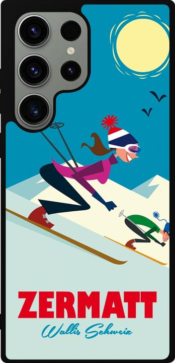 Produktbild PhoneLook Hülle Silikon schwarz Zermatt Ski Downhill (Samsung Galaxy S23 Ultra)