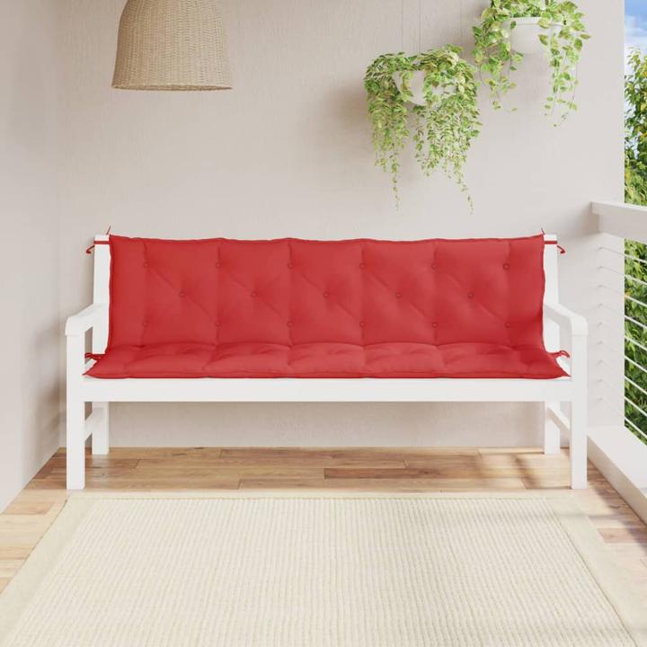 Actual product image VidaXL Garden bench cushions 2 pcs. O x ford fabric (180 x 50 x 7 cm)