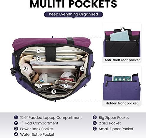 Produktbild Only-Bags.Store Reiserucksack, 15,6 Zoll 2 in 1 Handgepäck Tasche für Flugzeug mit USB Ladeanschluss & Laptopfach