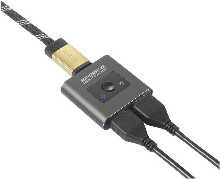 Immagine prodotto SpeaKa Professional SP-HSW-231 Switch HDMI a 2 porte con capacità Ultra HD 7680 x 4320 Pix