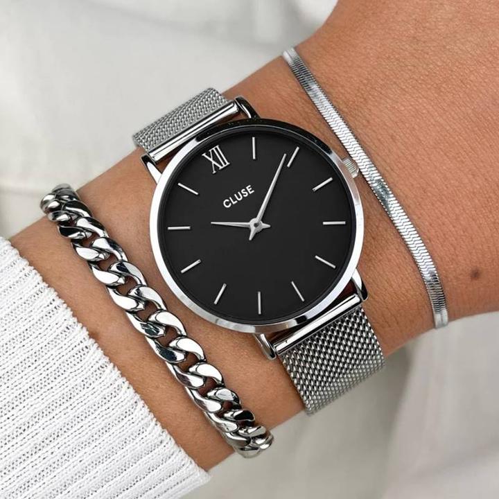 Immagine prodotto Cluse Maglia Minuit Argento (Orologio da polso analogico, 33 mm)