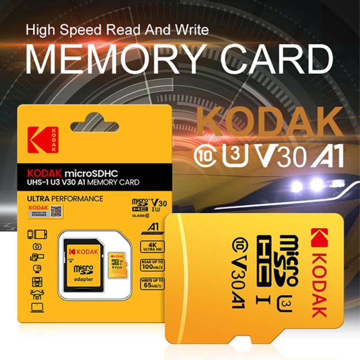 Actual product image Kodak mSD 128GB UHS-I U3/V30/A1 w/a (128 GB, microSDXC, U3, UHS-I)
