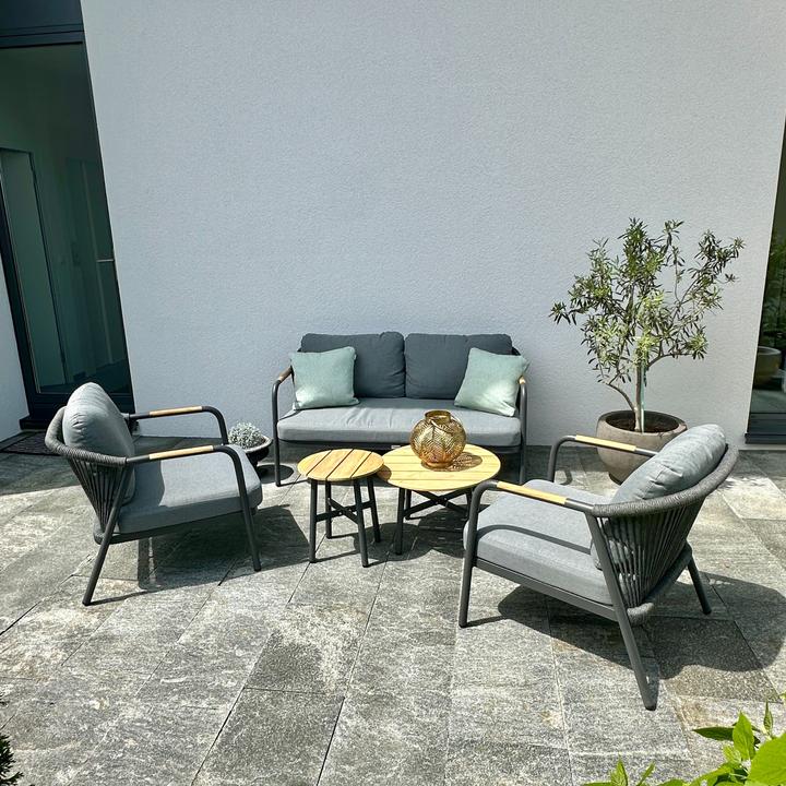 Image du produit Ventaris Verona Gartenlounge Set Aluminium 5-pièces incl. tables d'appoint Anthracite