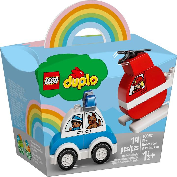 Image du produit LEGO Mon premier hélicoptère de pompiers et ma première voiture de police... (10957)