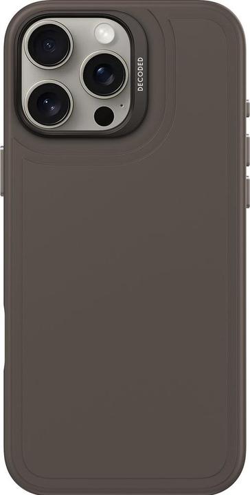 Decoded AntiMicrobial Silicone Stacks Backcover Case with MagSafe for iPhone 16 Pro Max - Black (Apple iPhone 16 Pro Max)