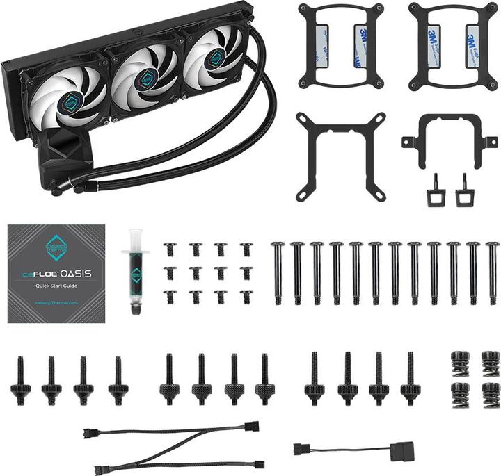 Actual product image Iceberg Thermal IceFLOE Oasis ARGB AIO cooling system