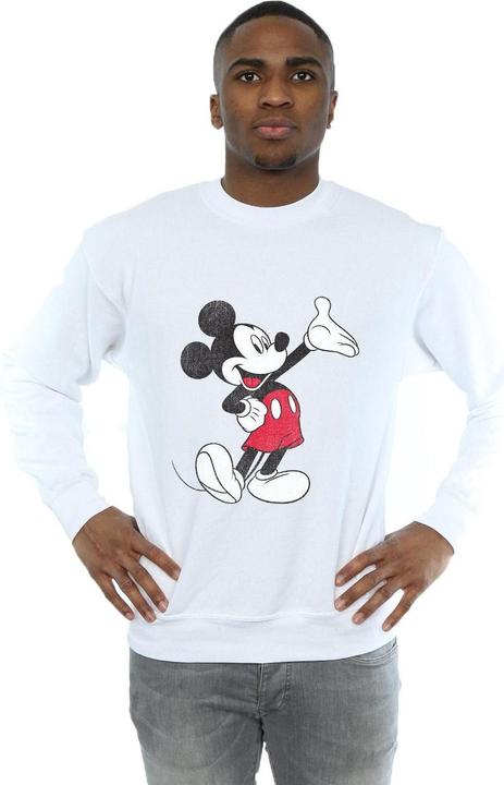 Actual product image Disney Mens Traditional Wave Mickey Mouse Sweatshirt (XXL)