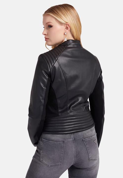 Actual product image Guess Jacke New Fiammetta aus Kunstleder mit Reissverschluss (L)