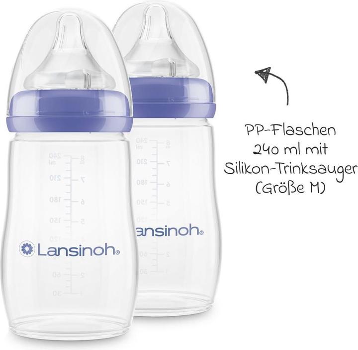 Produktbild Lansinoh Babyflaschen 9-tlg. PP-Flaschen-Set mit NaturalWave® Trinksauger