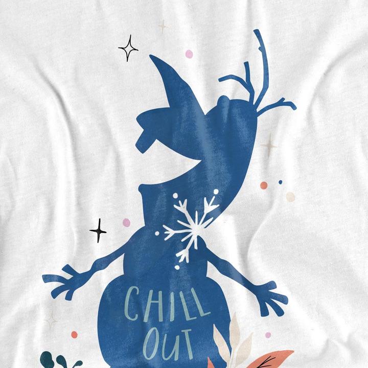 Actual product image Disney Frozen Unisex Adult Chill Out Olaf Silhouette T-Shirt (L)