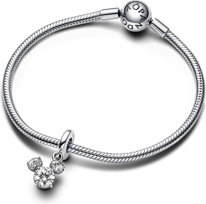 Image du produit Pandora Disney Mickey Mouse Tête étincelante Silhouette Charm (Argent 925)