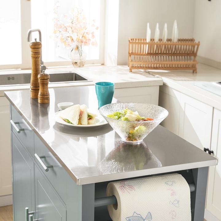 Image du produit SoBuy Chariot de cuisine FKW108-HG, Gris