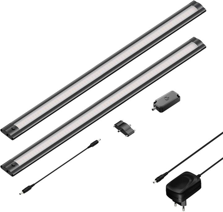 Actual product image Ledscom.de 2er Set LED Unterbauleuchten mit Touch-Dimmer (655 lm)