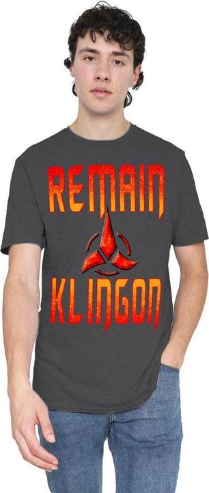Actual product image Universal Textiles Unisex Adult Remain Klingon T-Shirt (L)
