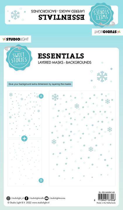 Actual product image Studio Light | Sweet Stories Mask Stencil Background snowfall