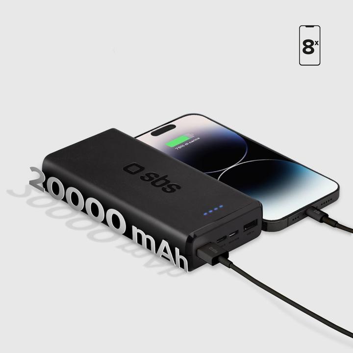 Produktbild SBS Fast Charge Powerbank (20000 mAh, 10 W, 74 Wh)