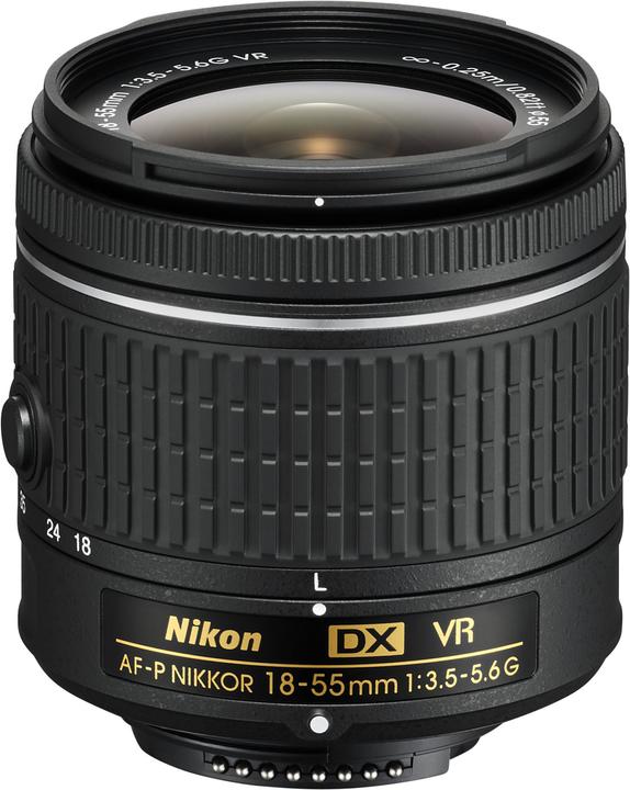 Nikon AF-P Nikkor 18–55mm f/3.5–5.6 G VR DX (Nikon DX, APS-C / DX)