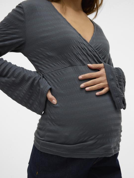 Immagine prodotto Mamalicious Camicetta top con scollo a V dalla vestibilità regolare (L)
