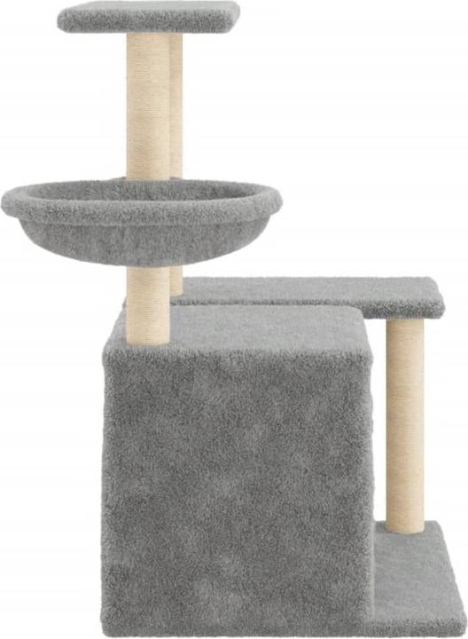 Actual product image VidaXL Kratzbaum mit Sisal-Kratzsäulen Hellgrau 83 cm,Farbe (83 cm, Light grey)