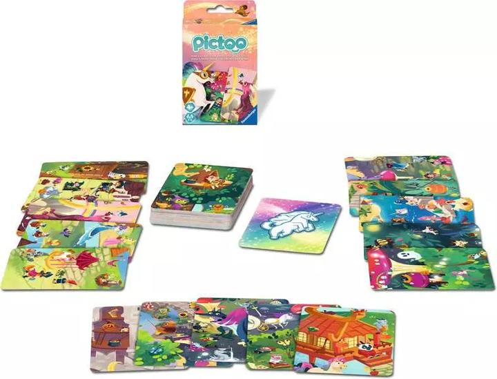 Productafbeelding Ravensburger 23480 - Pictoo Fantasy Kaartspel - Snel kaartzoekspel voor kinderen vanaf 4 jaar (Meertalig)