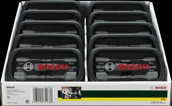 Produktbild Bosch Professional Zubehör Steckschlüssel-Set, 6-teilig, 50 mm, 6 - 13 (13 mm)