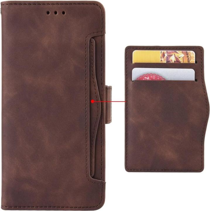 Actual product image Cover-Discount iPhone 15 - Case with many card slots brown (Apple iPhone 15)