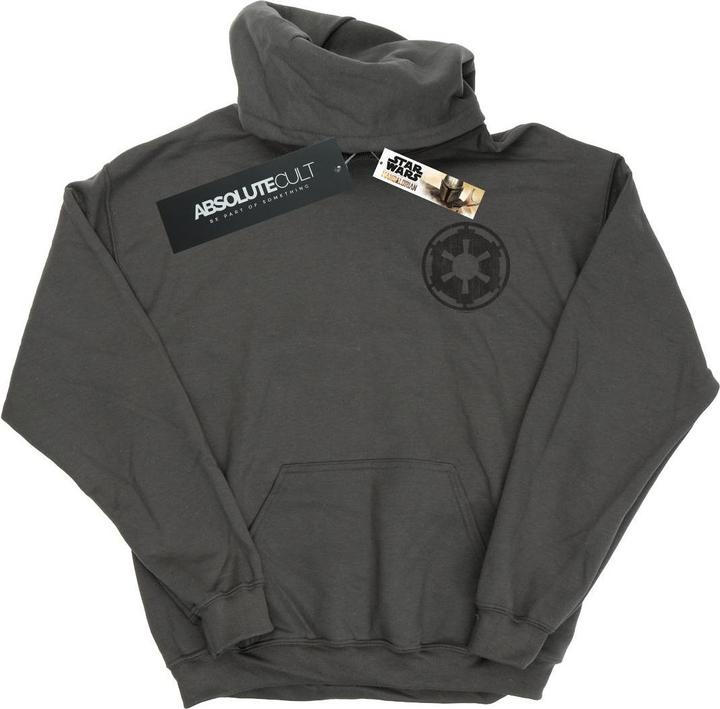 Star Wars The Mandalorian Galactic Empire Insignia Breast Print Kapuzenpullover (M)