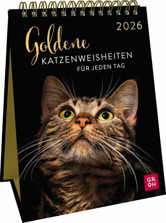 Actual product image Wochenkalender 2026: Goldene Katzenweisheiten für jeden Tag (Hardcover, German)